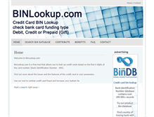 Tablet Screenshot of binlookup.com